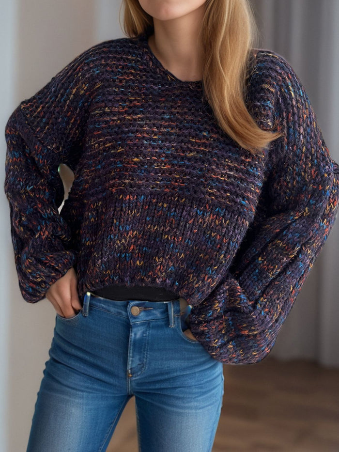 Hazel Blues® |  Dropped Shoulder Long Sleeve Sweater