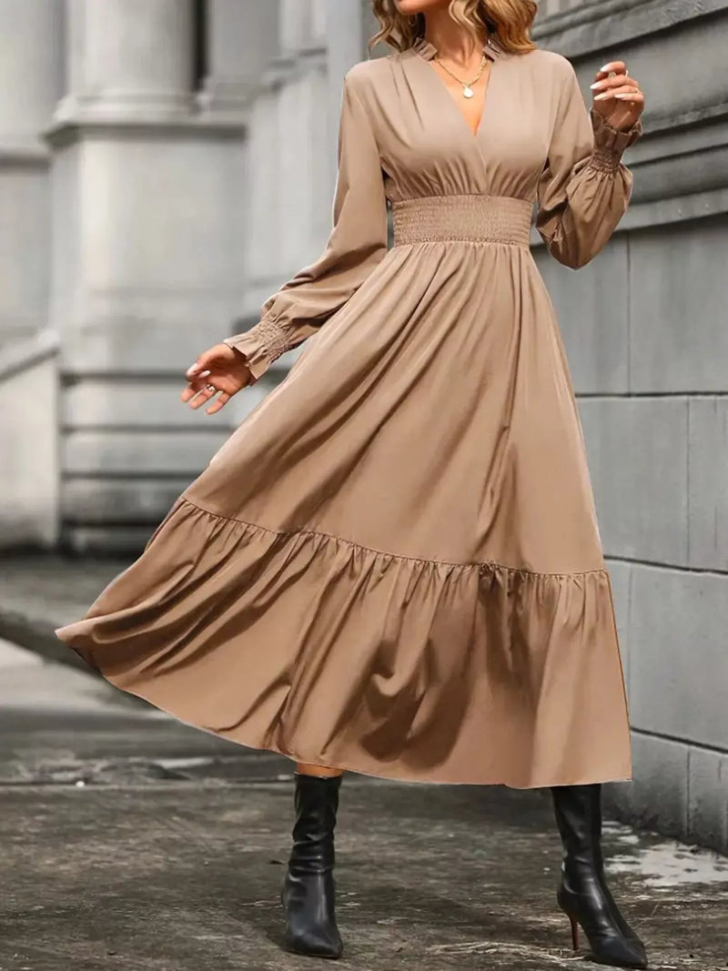 staud hazel long sleeve midi dress Staud Hazel Midi Length Dress - Black Dresses, Clothing - WSTFG100041