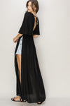 Hazel Blues® |  HYFVE Tie Back Maxi Split Cover Up Dress