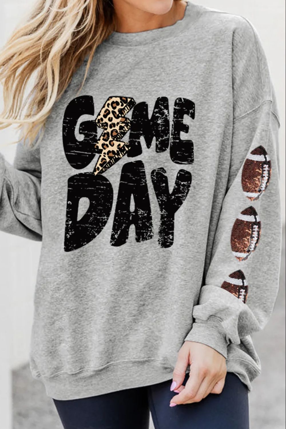Hazel Blues® |  GAME DAY Football Long Sleeve Sweatshirt