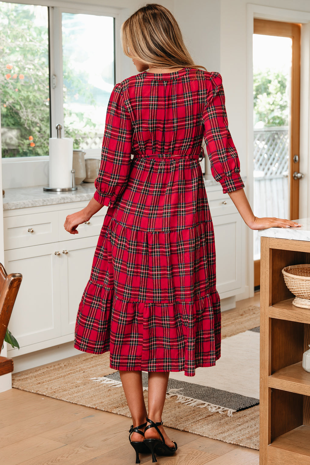 Merry & Bright Plaid Maxi Dress