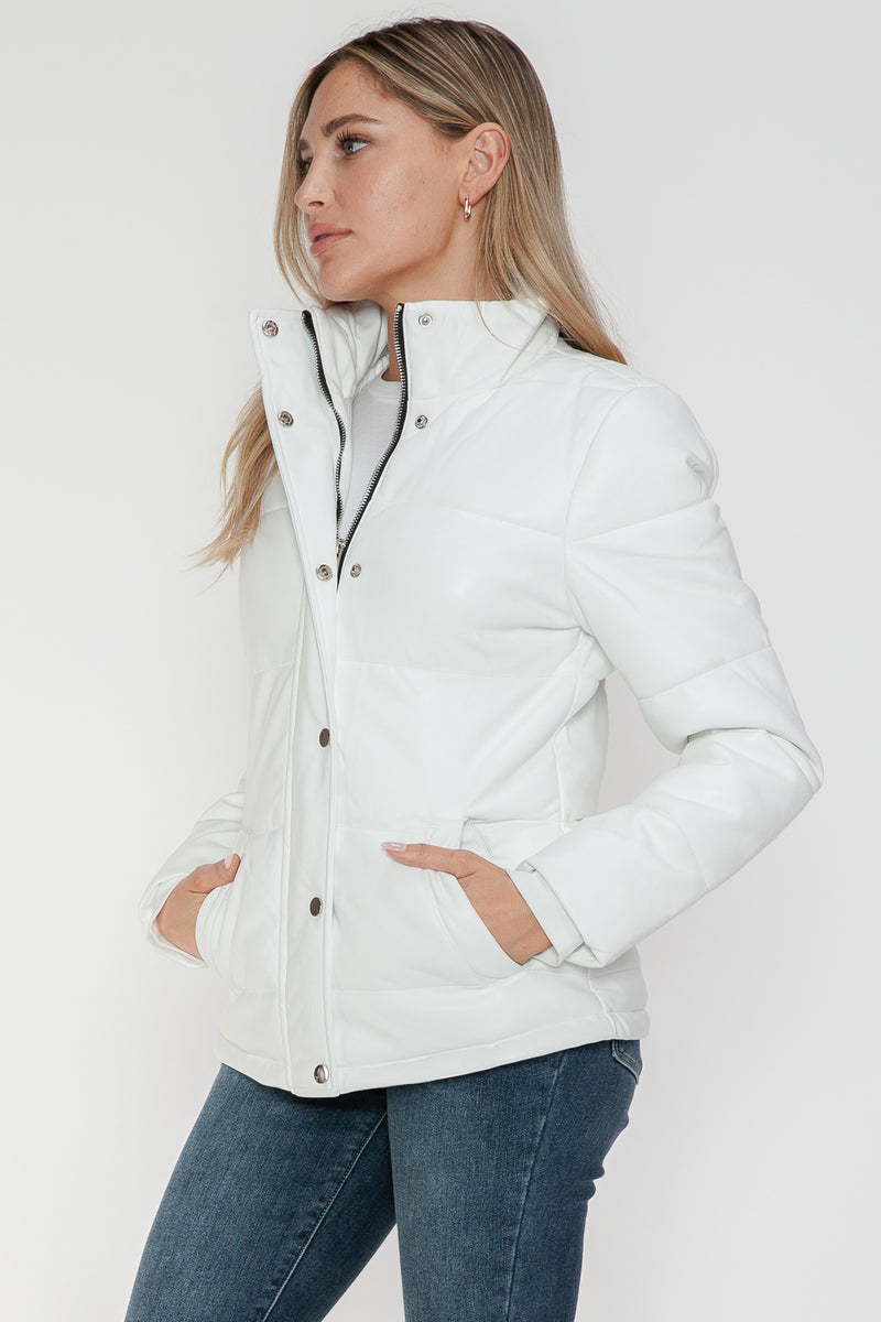 Hazel Blues® |  YMI Pocketed Zip Up Turtleneck Puffer Jacket