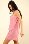 Hazel Blues® |  VERY J Half Button Drawstring Sleeveless Romper