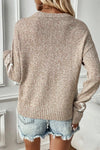 Hazel Blues® |  Star Round Neck Dropped Shoulder Sweater