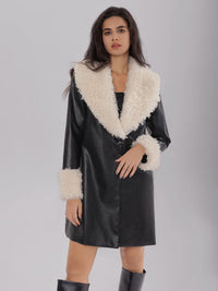 Hazel Blues® |  Fuzzy Long Sleeve Longline Coat