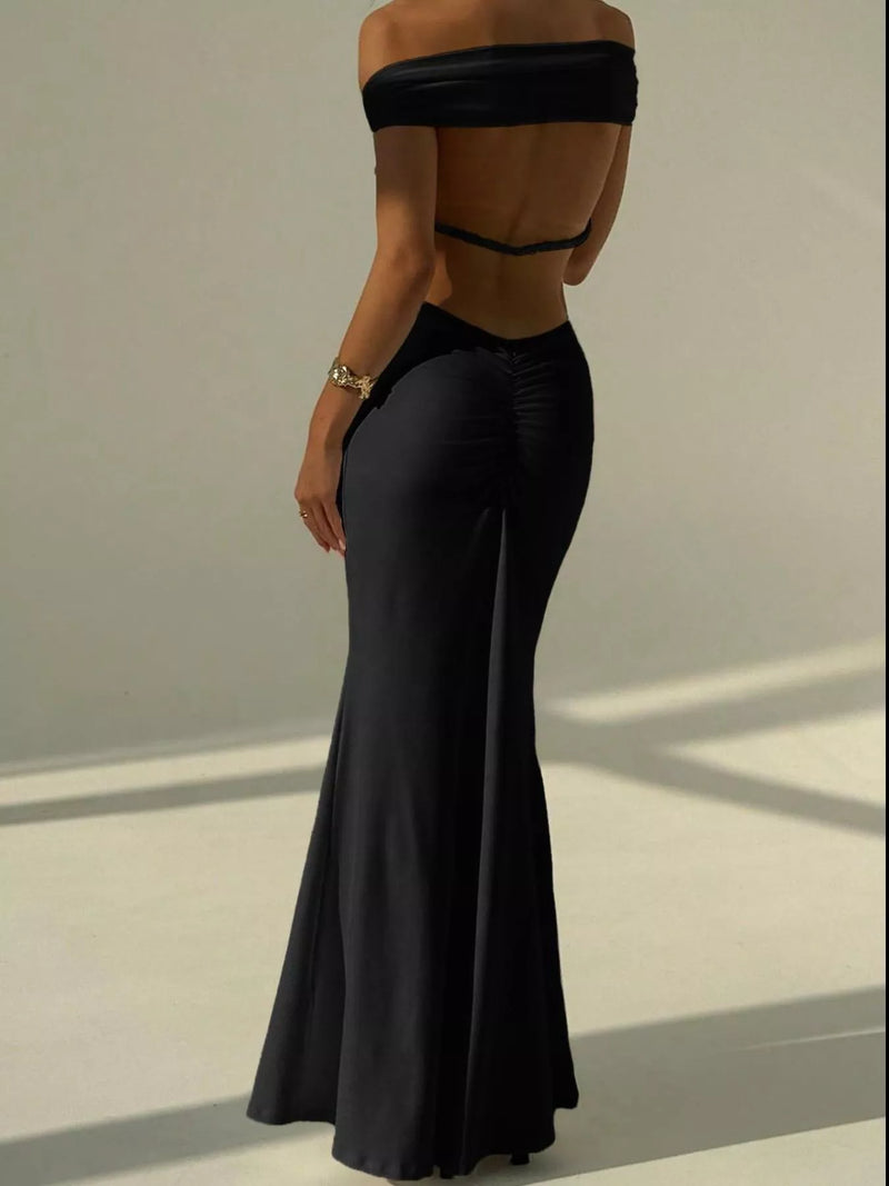 maxi mesh dress Beverley Black Mesh Maxi Dress
