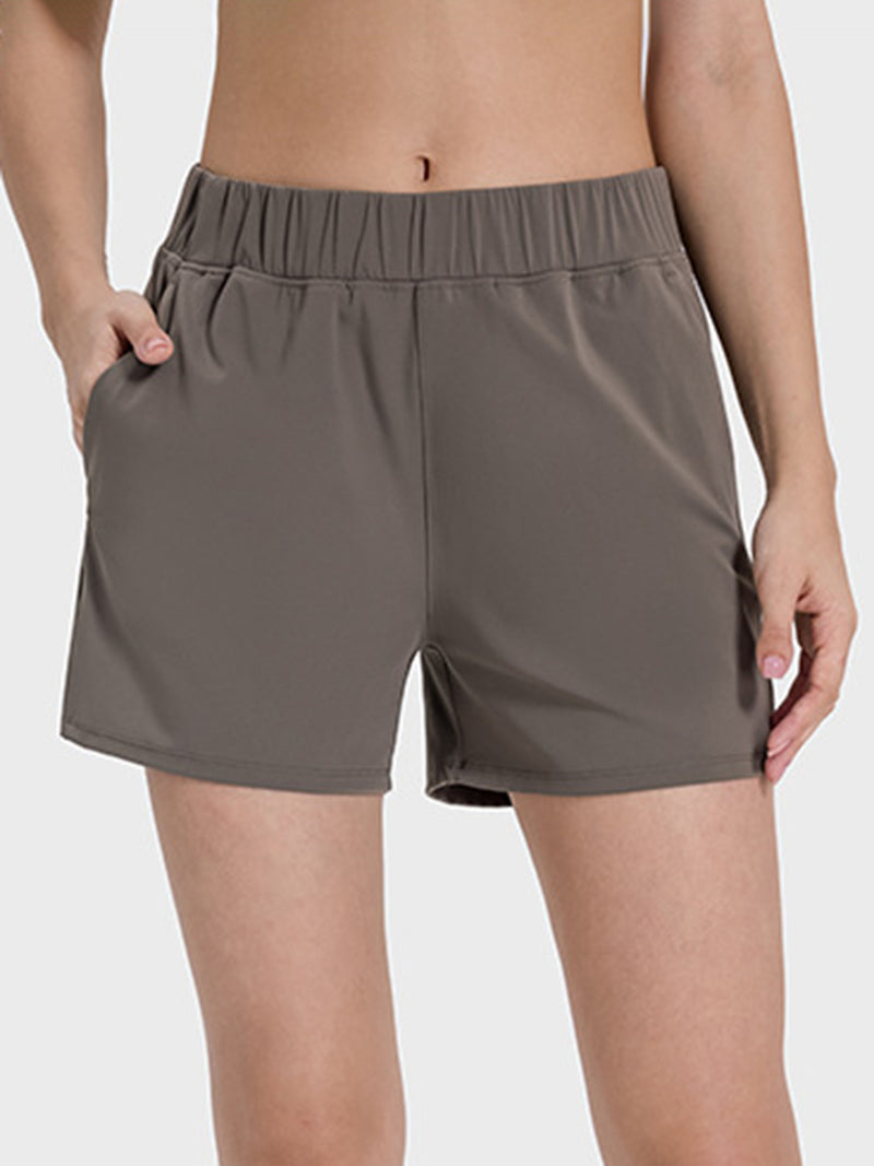 Hazel Blues® |  Elastic Waist Active Shorts