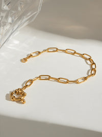 Hazel Blues® |  18K Gold-Plated Stainless Steel Chain Bracelet