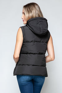 Hazel Blues® |  Snobbish Snap and Zip Closure Hooded Vest