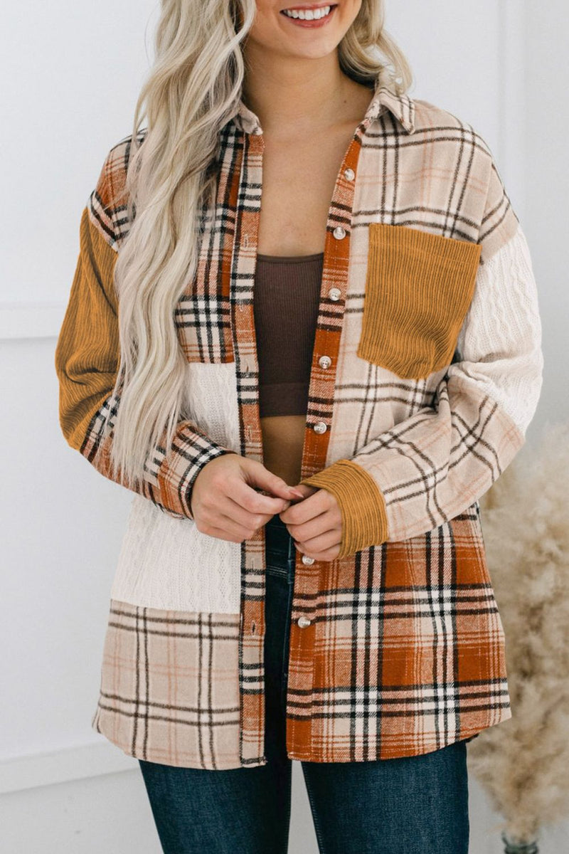 Hazel Blues® |  Plaid Button Up Long Sleeve Shacket