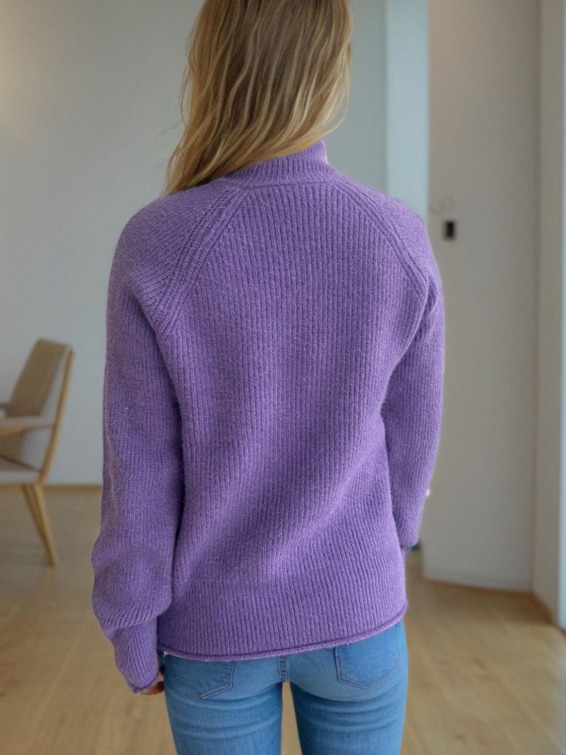 Hazel Blues® |  Turtleneck Long Sleeve Sweater