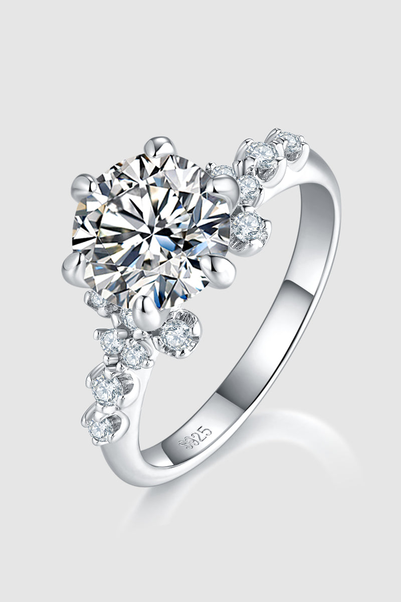 Hazel Blues® |  2 Carat Moissanite 925 Sterling Silver Ring