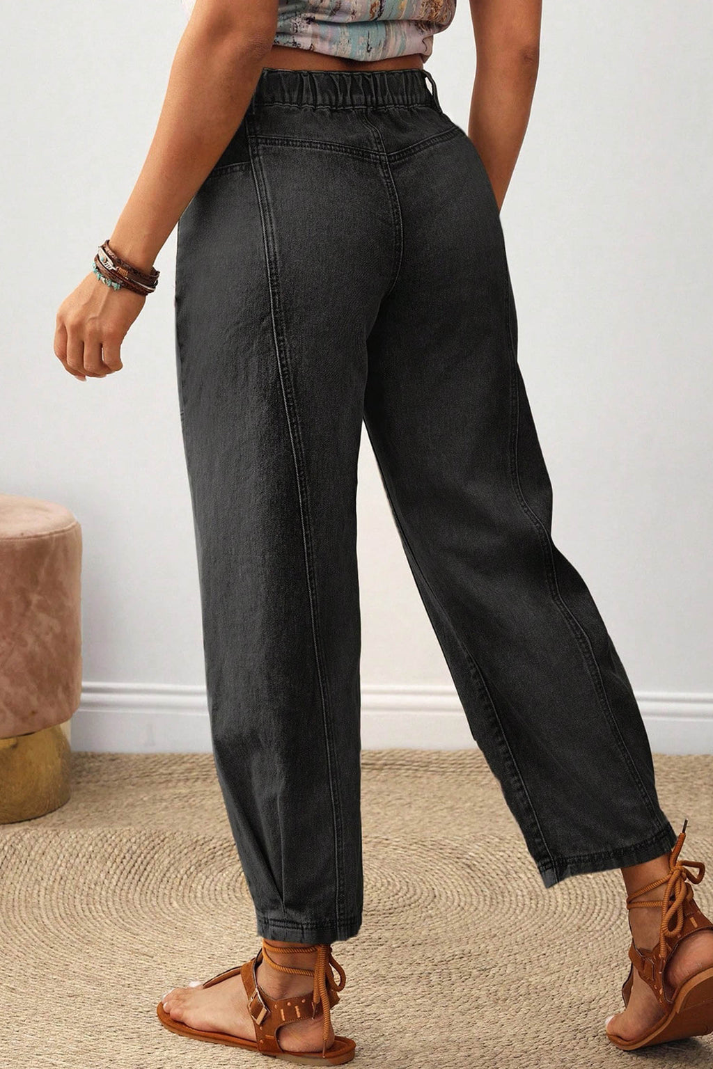 Amelia Jean Gray Patchwork-Seam Jeans