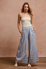 Hazel Blues® |  BiBi Striped Wide Leg Pants with Pockets