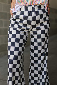 Hazel Blues® |  Checkered Wide Leg Pants