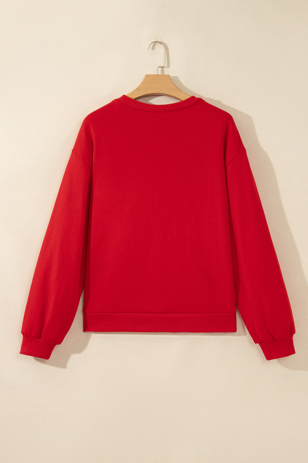 Racing Red Gingham Patch Embroidered Rugby Game Day Stars Sweatshirt