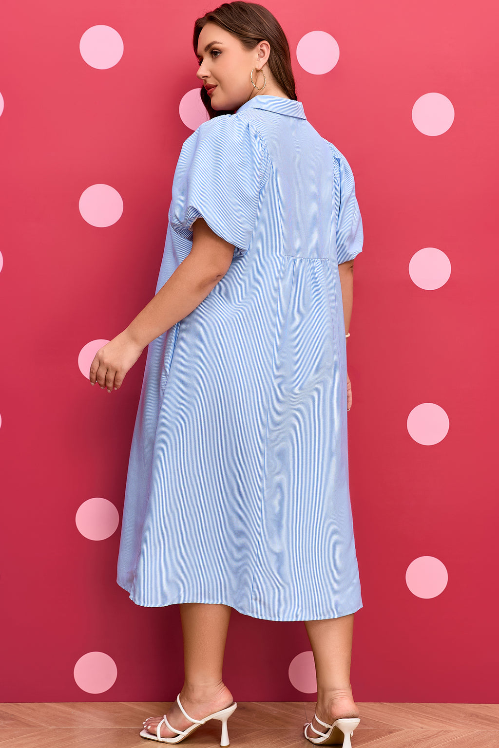 Bluebell Lane Striped Smocked Midi Dress