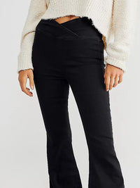 Hazel Blues® |  Asymmetric Waist Flare Jeans