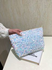 Hazel Blues® |  Sequin Clutch with Zipper