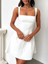 Hazel Blues® |  Devine Bow Back Square Neck Mini Dress