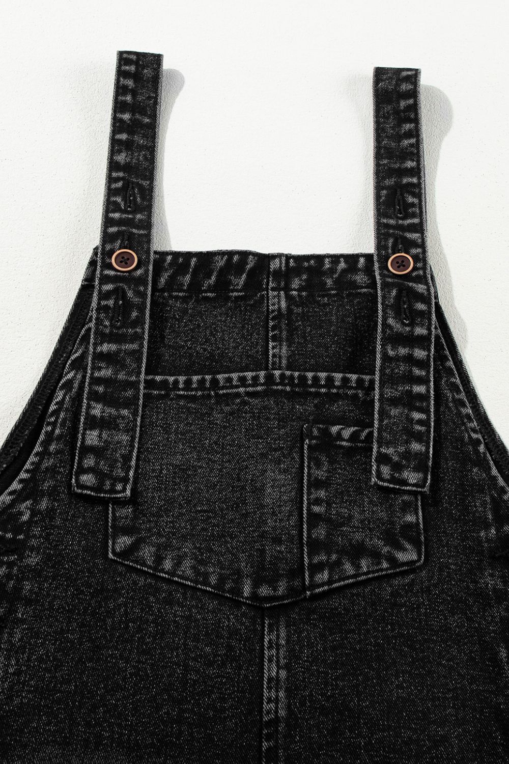 Hazel Blues® |  Distressed Wide Strap Denim Overalls