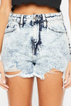 Hazel Blues® |  Kancan Distressed High Waist Denim Shorts