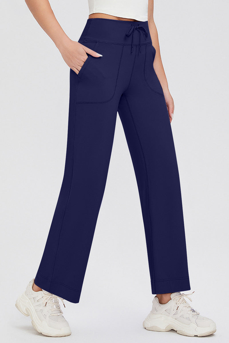 Hazel Blues® |  Basic Bae Drawstring High Waist Pants with Pockets