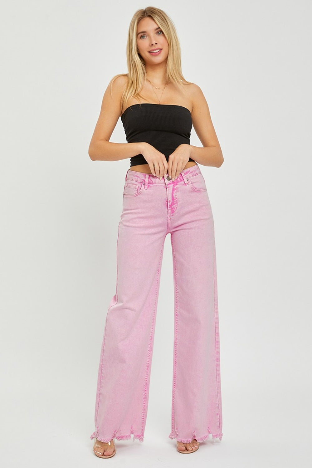 Hazel Blues® |  RISEN High Rise Wide Leg Jeans