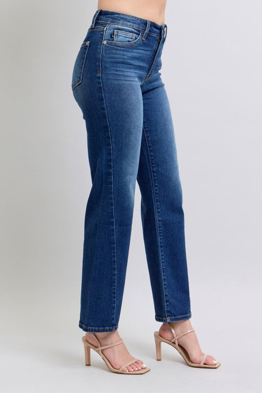 Hazel Blues® |  Judy Blue Side Seam Detail Straight Jeans with Pockets