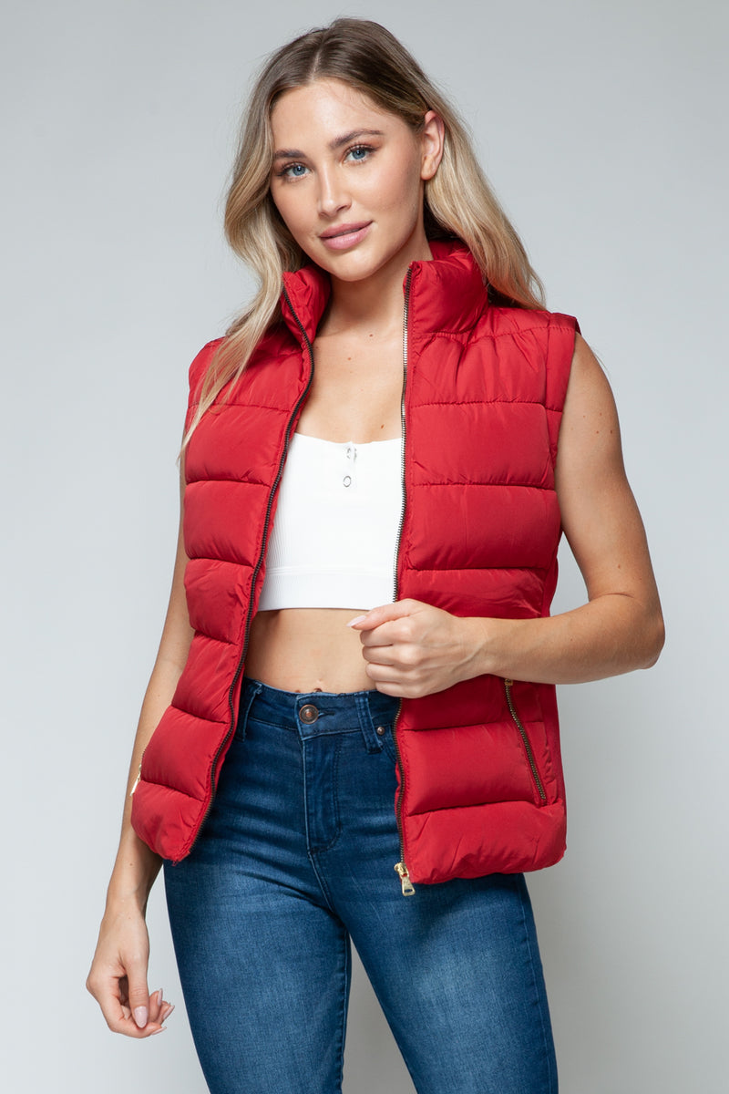 Hazel Blues® |  Snobbish Zip Up Turtleneck Vest with Pockets