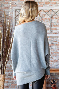 Hazel Blues® |  First Love Asymmetrical Hem Dolman Sleeve Sweater