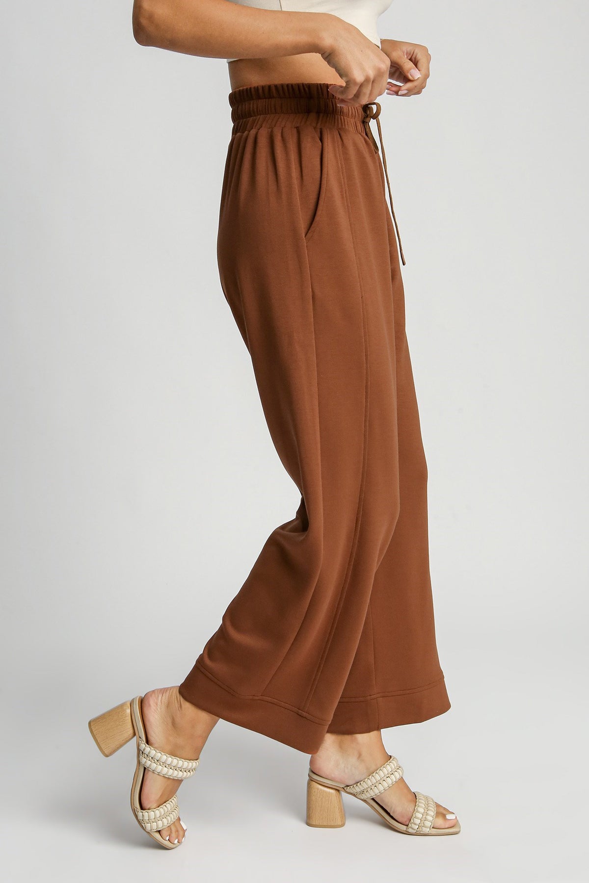 Hazel Blues® |  Umgee Drawstring Wide Leg Pants with Pockets