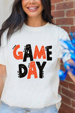 Hazel Blues® |  White GAME DAY Funny Letter Printed Casual Tee