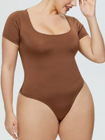 Hazel Blues® |  Square Neck Short Sleeve Bodysuit