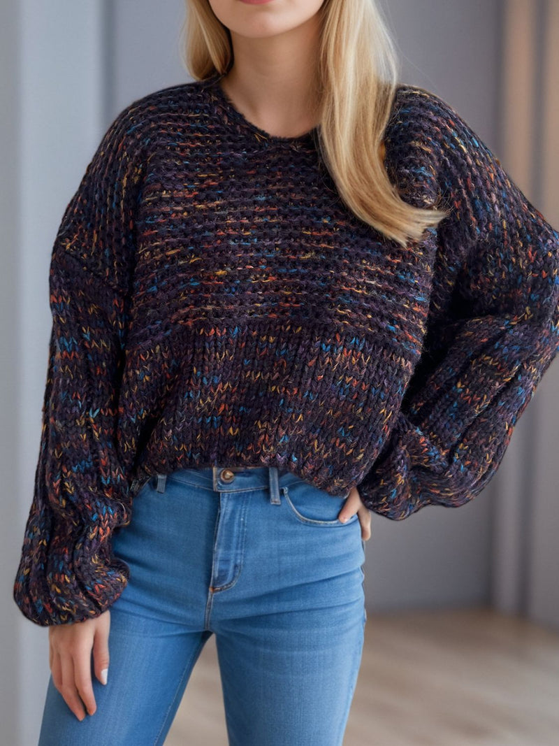 Hazel Blues® |  Dropped Shoulder Long Sleeve Sweater