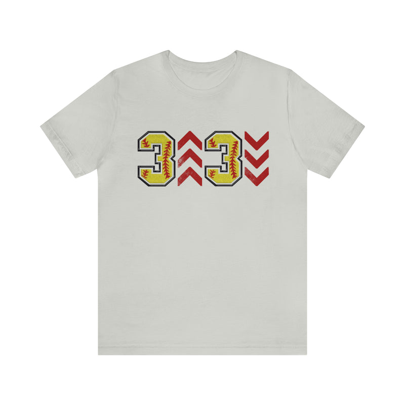 Hazel Blues® |  Adult: 3 Up 3 Down Softball Graphic Tee