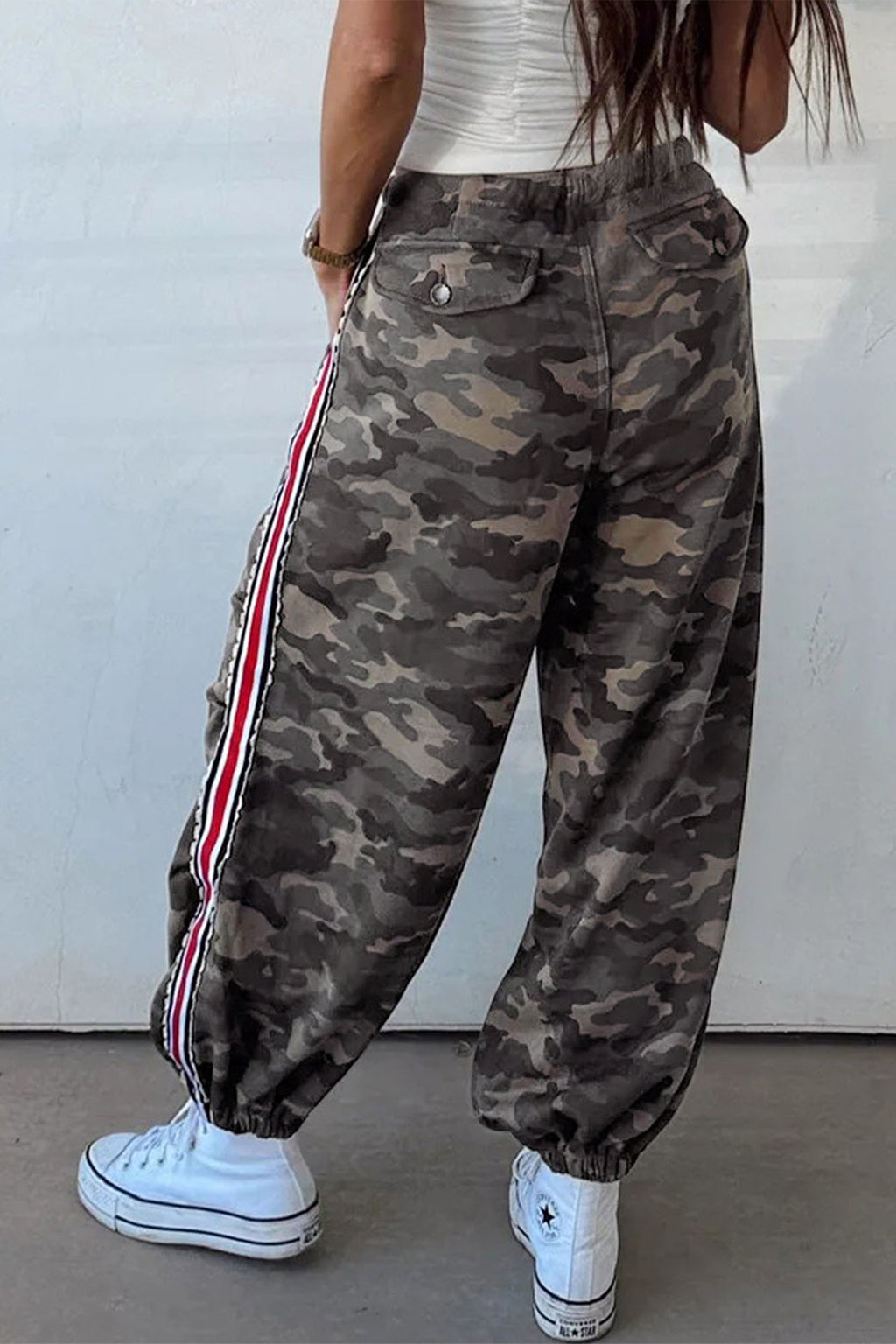 Hazel Blues® |  Camo Crush Pants | Camo Striped Pants