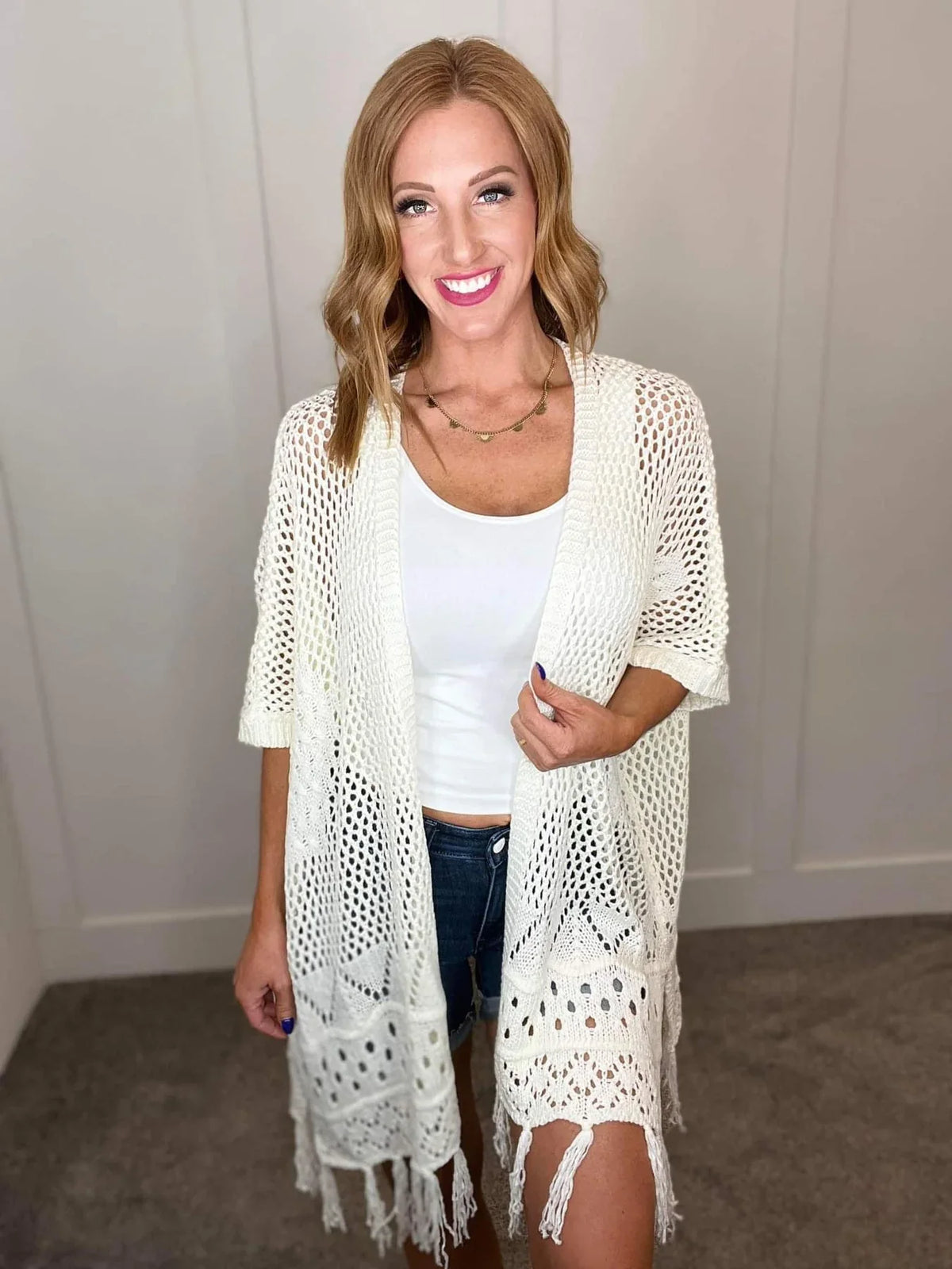 Hazel Blues® |  PREORDER: Amanda Crochet Cardigan in Six Colors