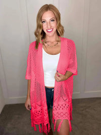 Hazel Blues® |  PREORDER: Amanda Crochet Cardigan in Six Colors