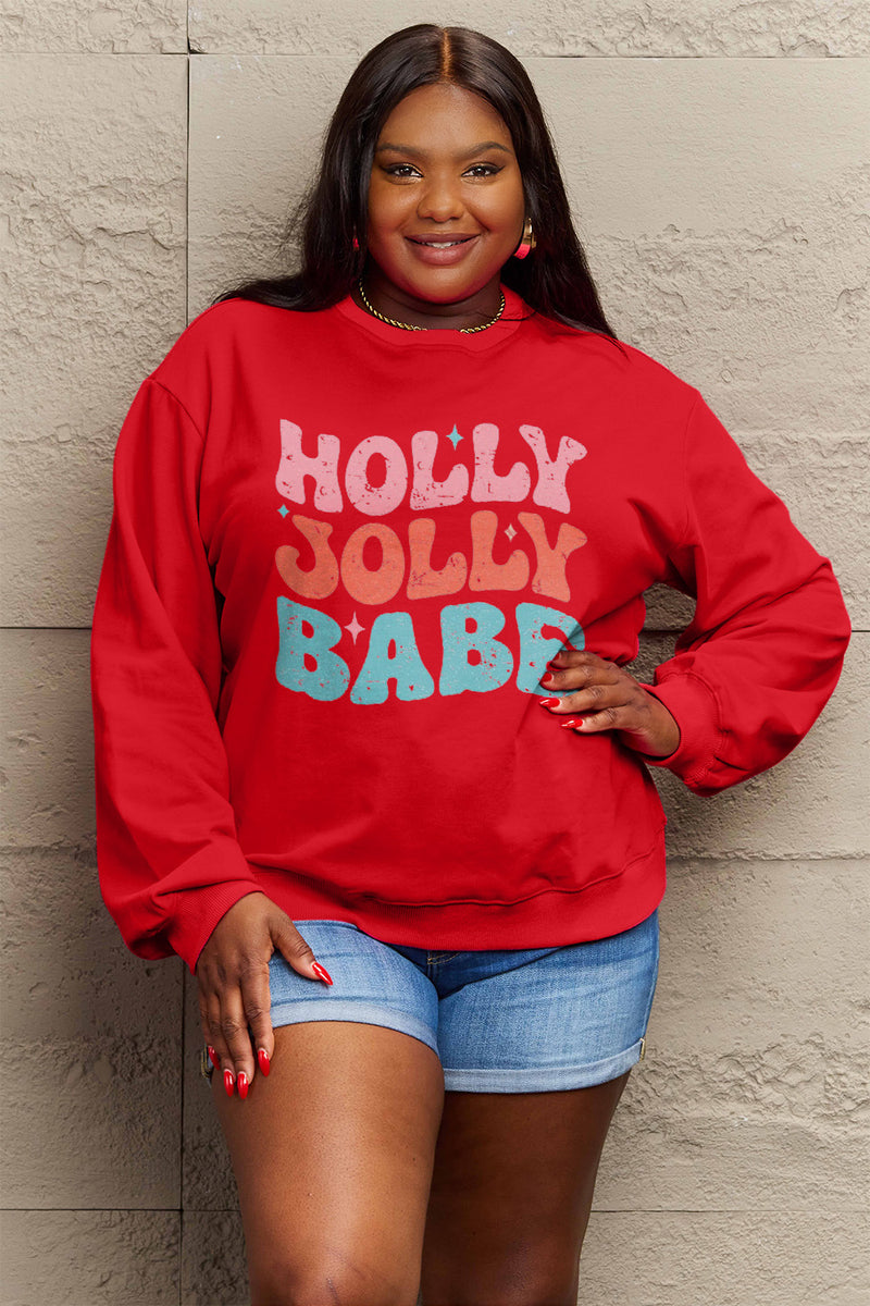 Hazel Blues® |  HOLLY JOLLY BABE Long Sleeve Sweatshirt