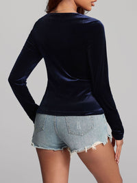 Hazel Blues® |  Ruched Surplice Long Sleeve Top