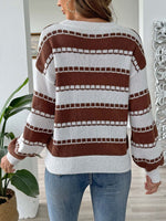 Hazel Blues® |  Heart Round Neck Long Sleeve Sweater
