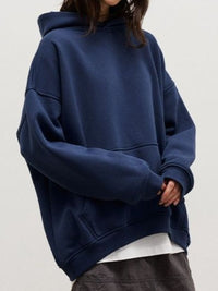 Hazel Blues® |  Pocketed Dropped Shoulder Long Sleeve Hoodie