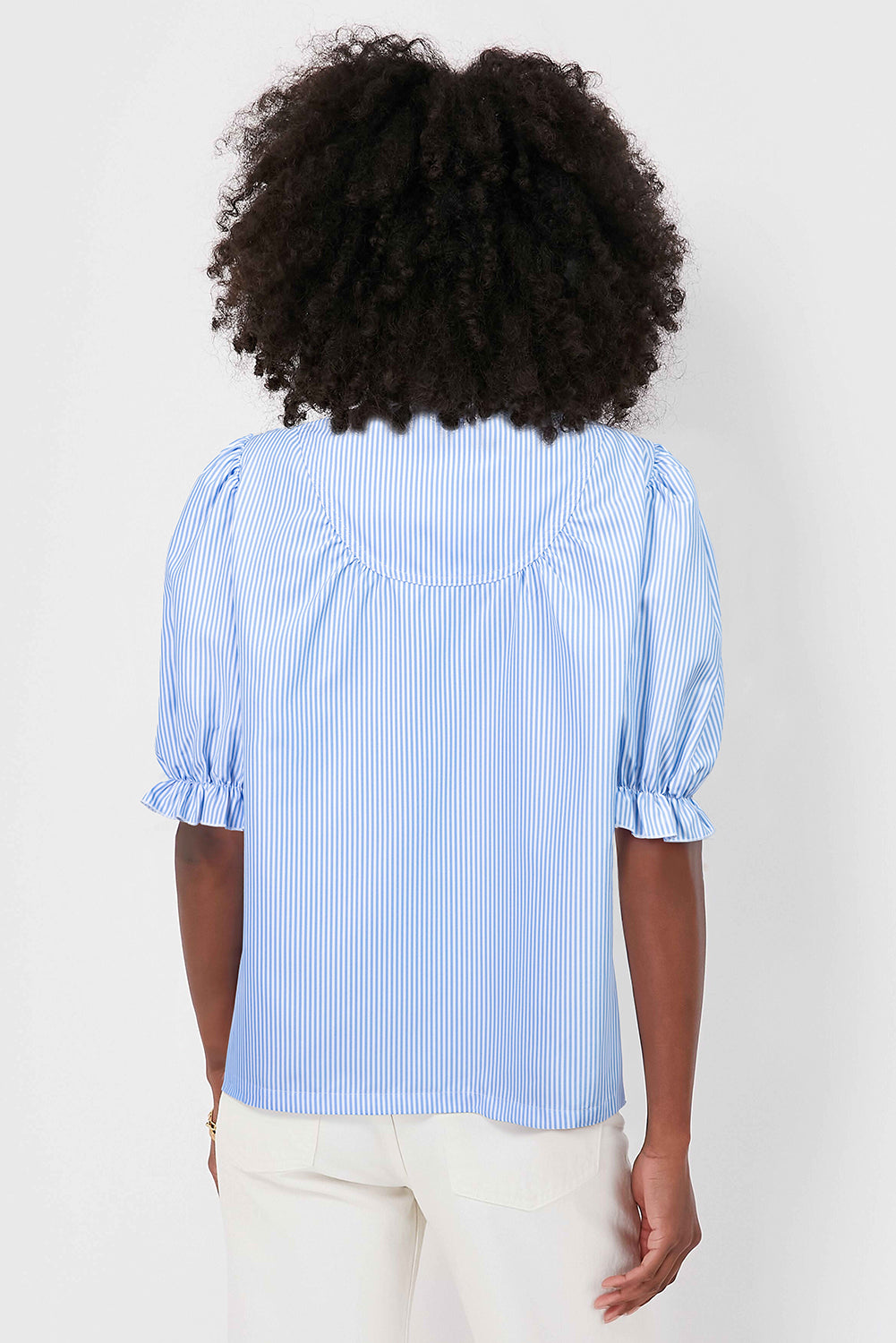 Carys Rose Striped Ruffled Blouse