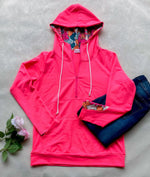 Hazel Blues® |  Audre Half Zip Hoodie in Six Colors