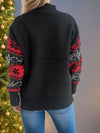 Hazel Blues® |  Santa Mock Neck Long Sleeve Sweater