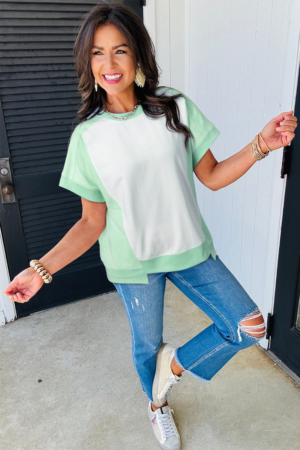 Demi Camille Color-Block T-Shirt