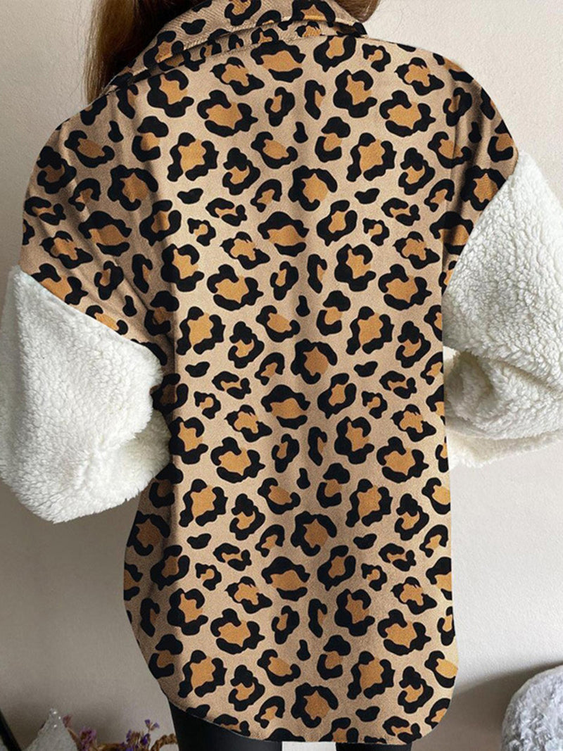 Hazel Blues® |  Fuzzy Button Up Long Sleeve Jacket