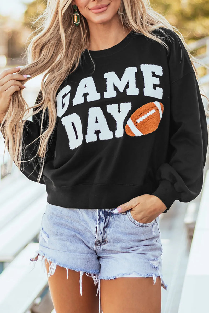 Hazel Blues® |  GAME DAY Round Neck Long Sleeve Sweatshirt