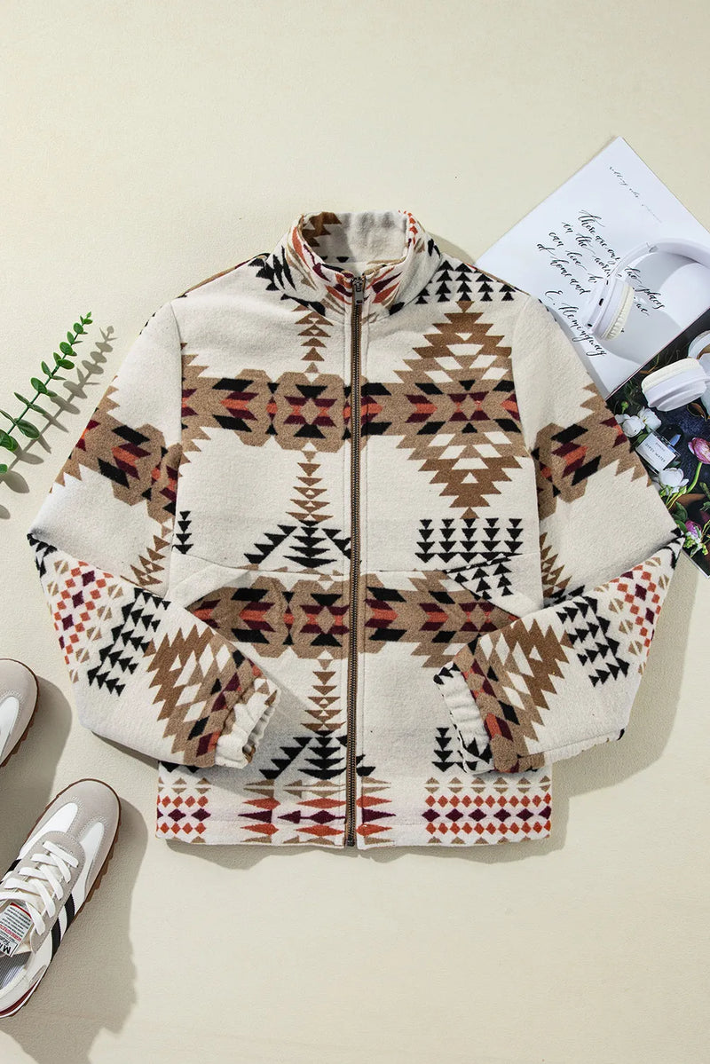 Hazel Blues® |  Zip Up Mock Neck Jacket